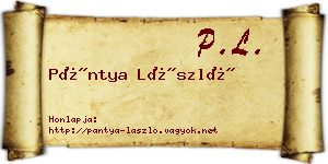 Pántya László névjegykártya