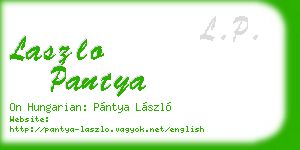 laszlo pantya business card