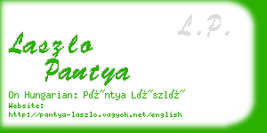 laszlo pantya business card